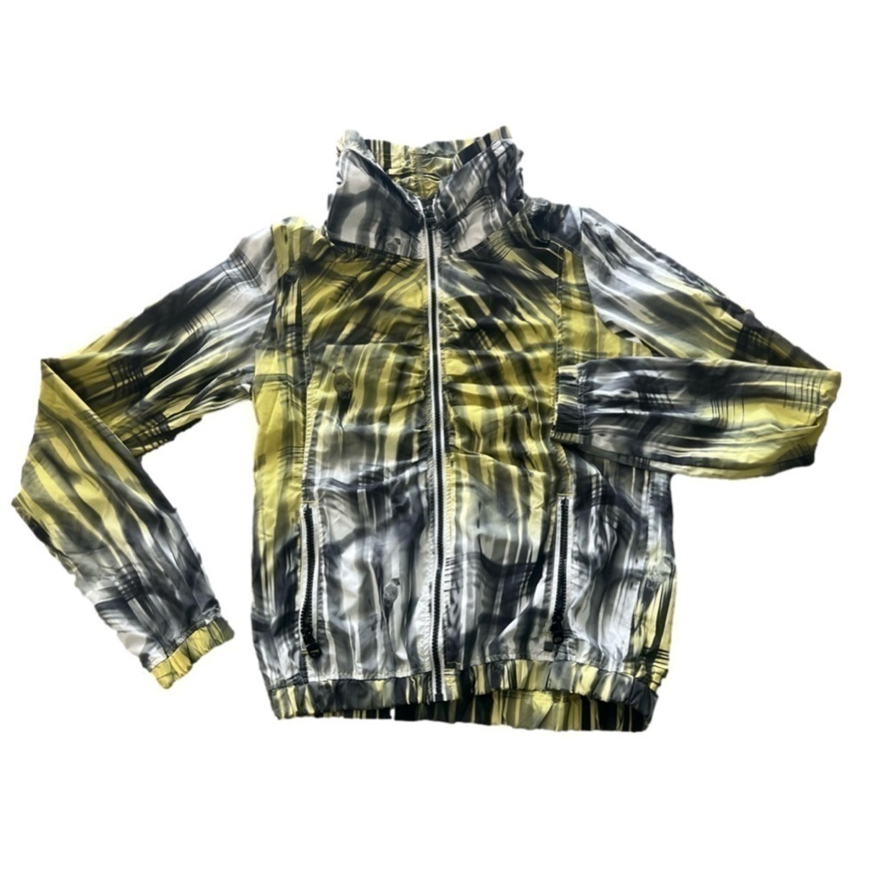 Bench Green, White, Black Long Sleeve Windbreaker w/ Elastic Hem/Cuffs  Size Sm
